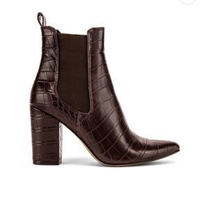 Steve Madden Burgundy Crocodile Bootie